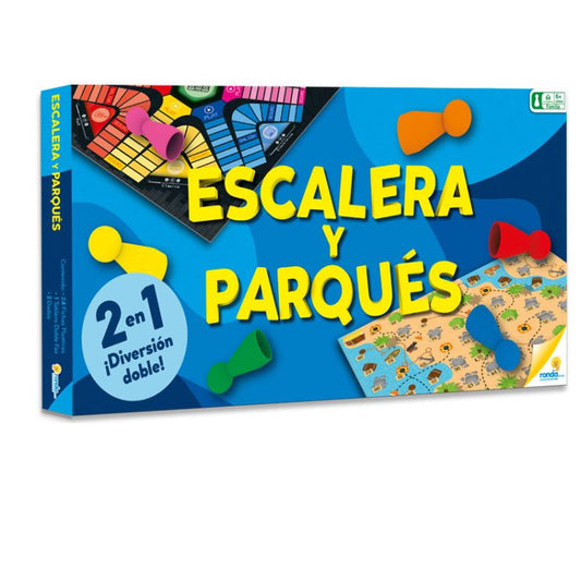 JUEGO DE MESA PARQUÉS Y ESCALERA 6 PUESTOS DISTRIBUTIVO RONDA