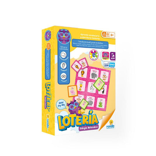 JUEGO DE MESA DIDÁCTICO LOTERÍA BILINGÜE NATURALEZA RONDA