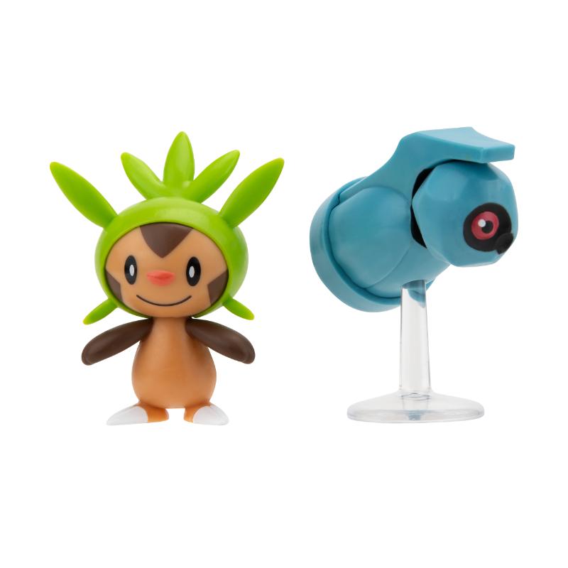 Jazwares Pokemon battle fig. Chespin and Beldum