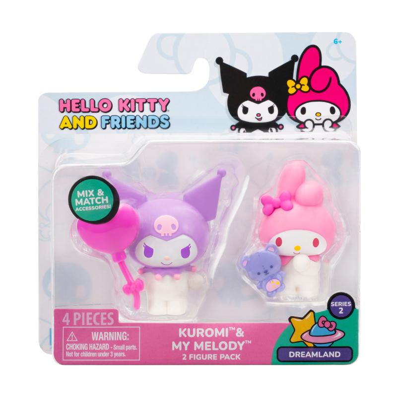 Jazwares Hello Kitty pack 2" fig. My Melody y Kuromi