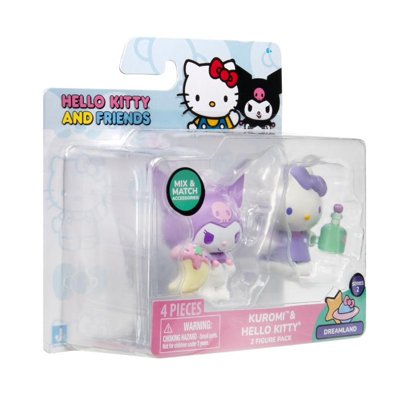 Jazwares Hello Kitty pack 2" fig. Kuromi y Hello Kitty