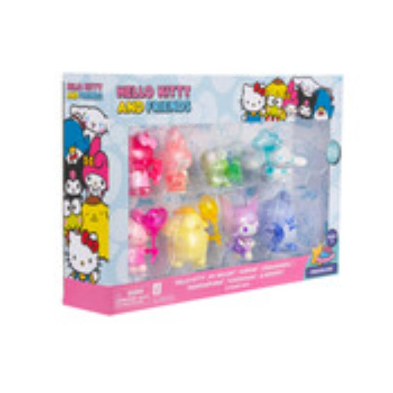 Jazwares Hello Kitty set con 8 figuras traslúcidas