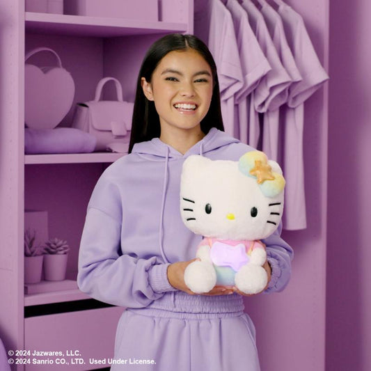 Jazwares Hello Kitty peluche de 10" 3 modos de iluminación