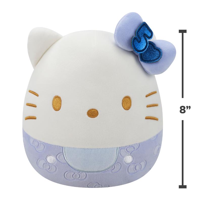 Jazwares Squishmallows 8" Hello Kitty 50th aniversario azul