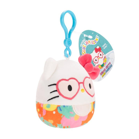 PELUCHE LLAVERO SQUISHMALLOWS 3.5" HELLO KITTY FRUTAS JAZWARES