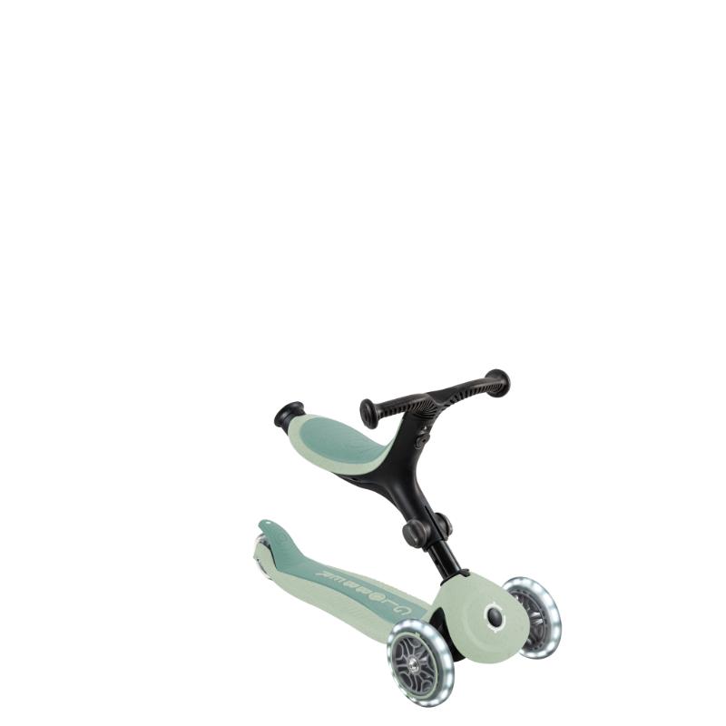 Globber Go Up Active ecológica verde pistacho con luces