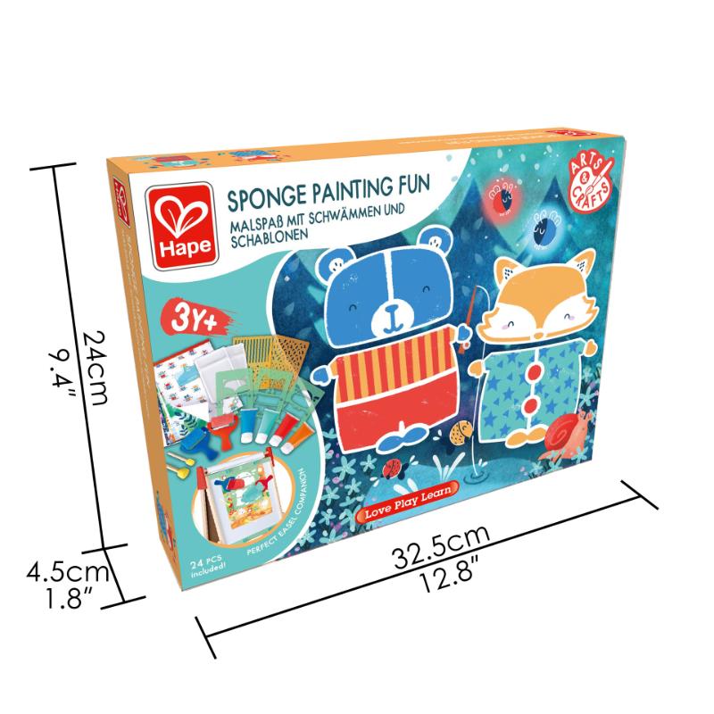 Hape diversión de pintura con esponjas