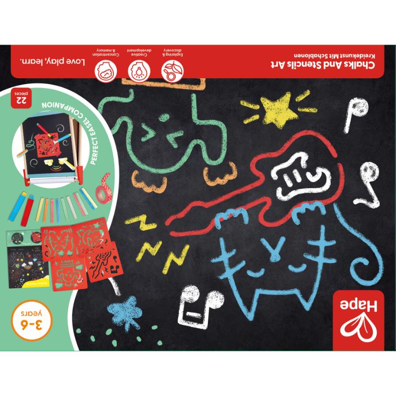 Hape arte con tizas y plantillas