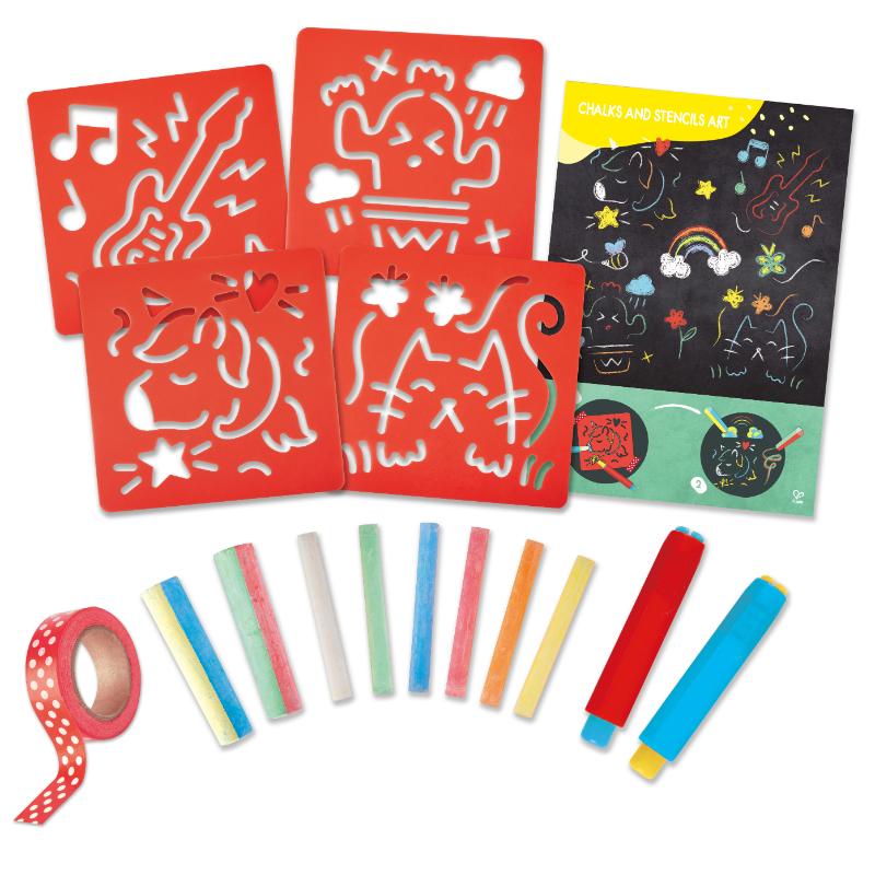 Hape arte con tizas y plantillas