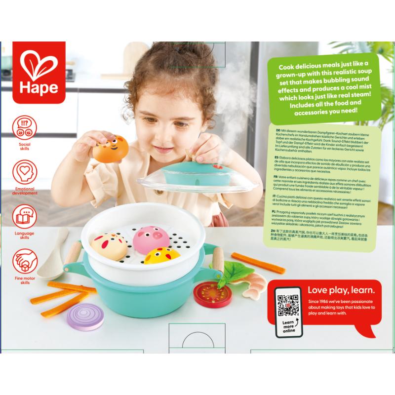 Hape cocinando al vapor