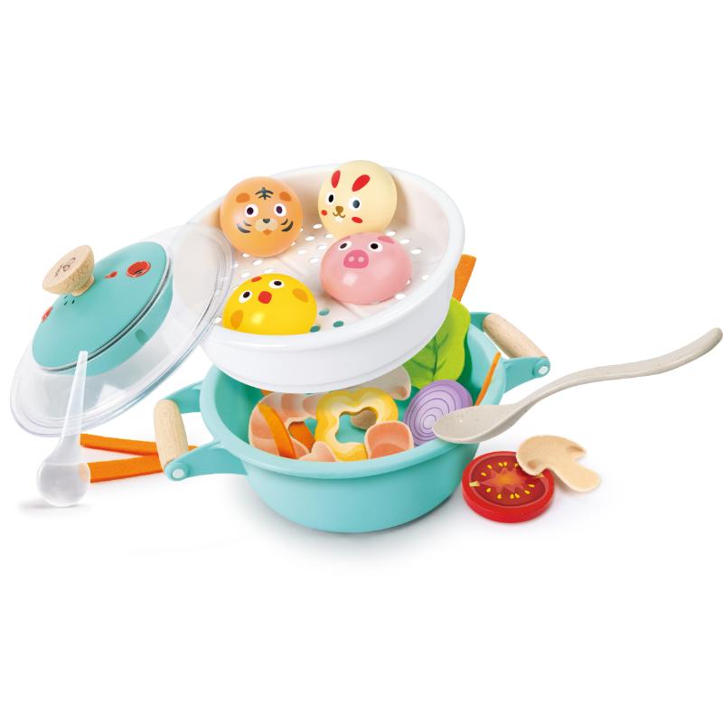 Hape cocinando al vapor