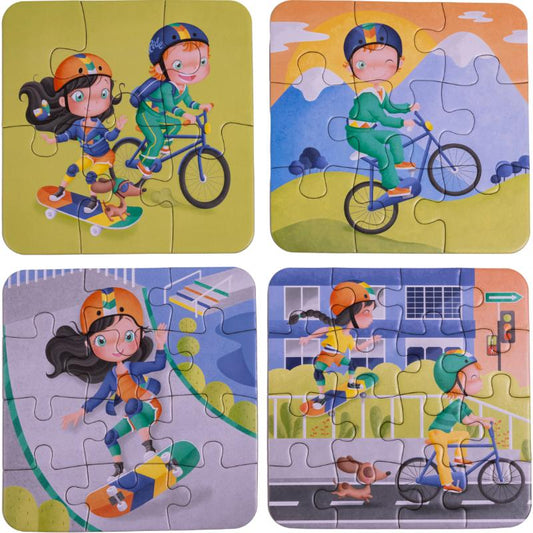 Eurekakids rompecabezas 43 piezas evolutivo bici