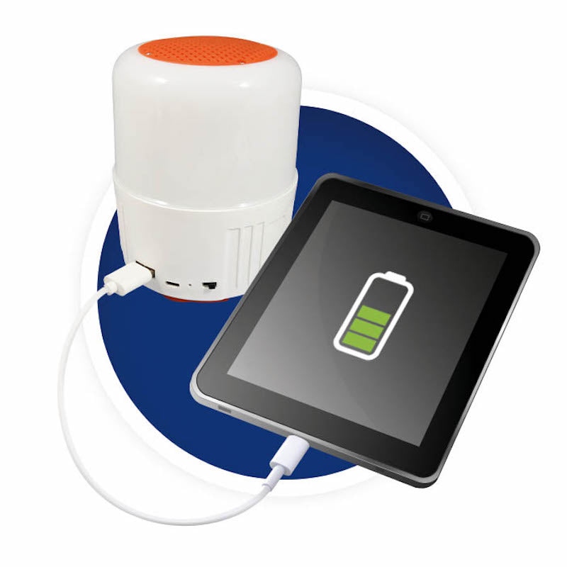 Buki lampara con speaker y carga solar