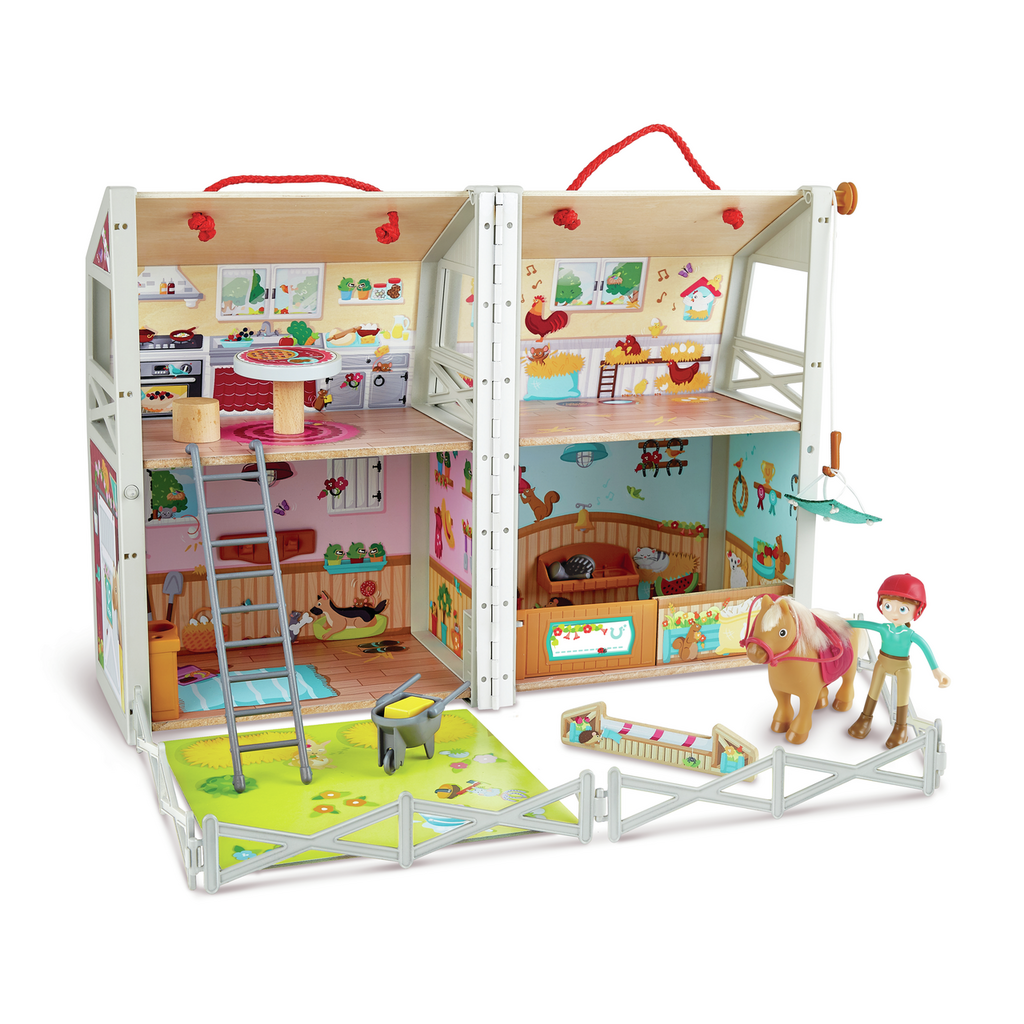 Hape establo de ponys