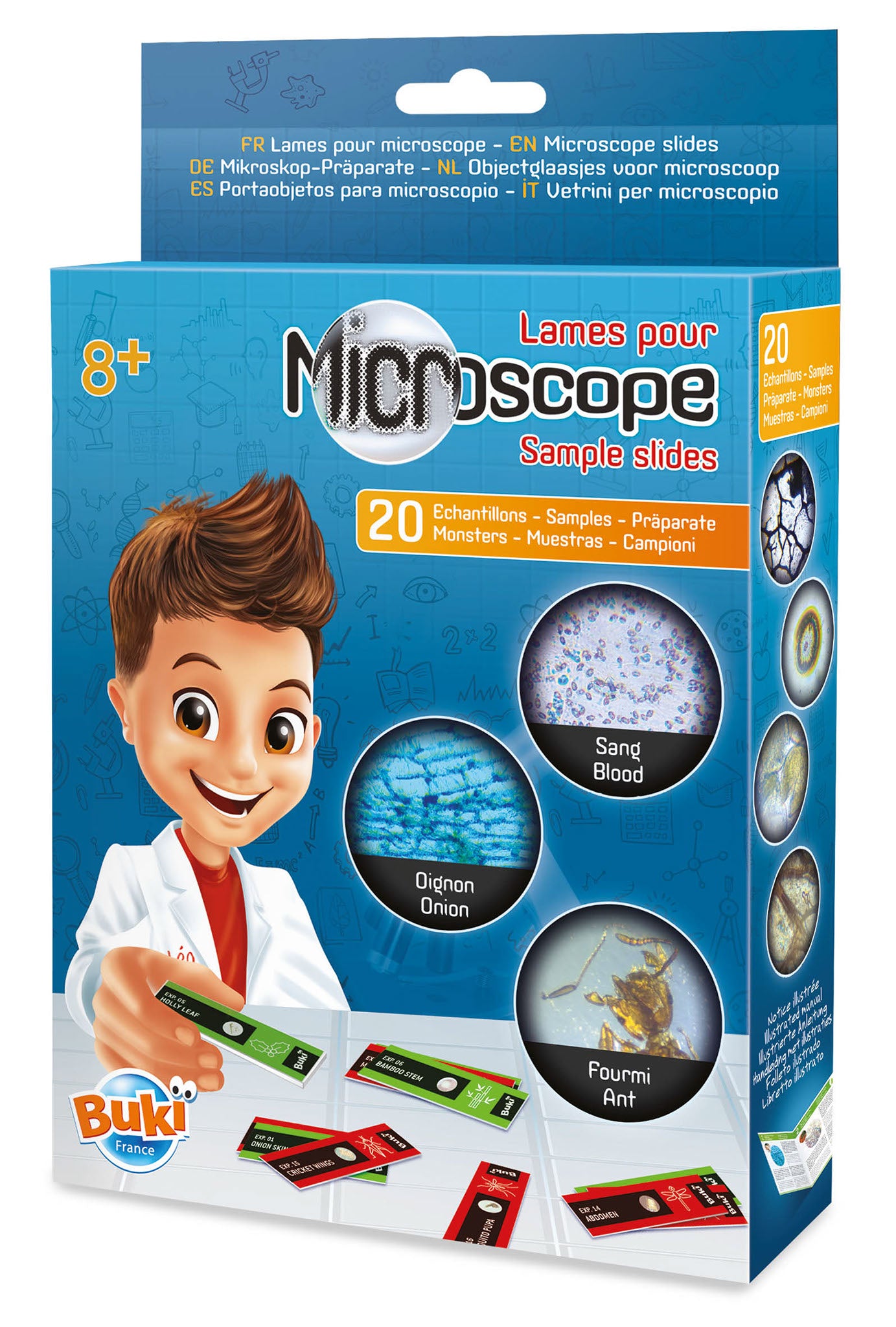 Buki microscopio plantillas 20 muestras