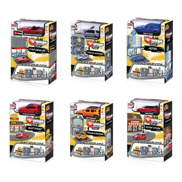Bburago 1:43 Street Fire Bburago City w/ Car