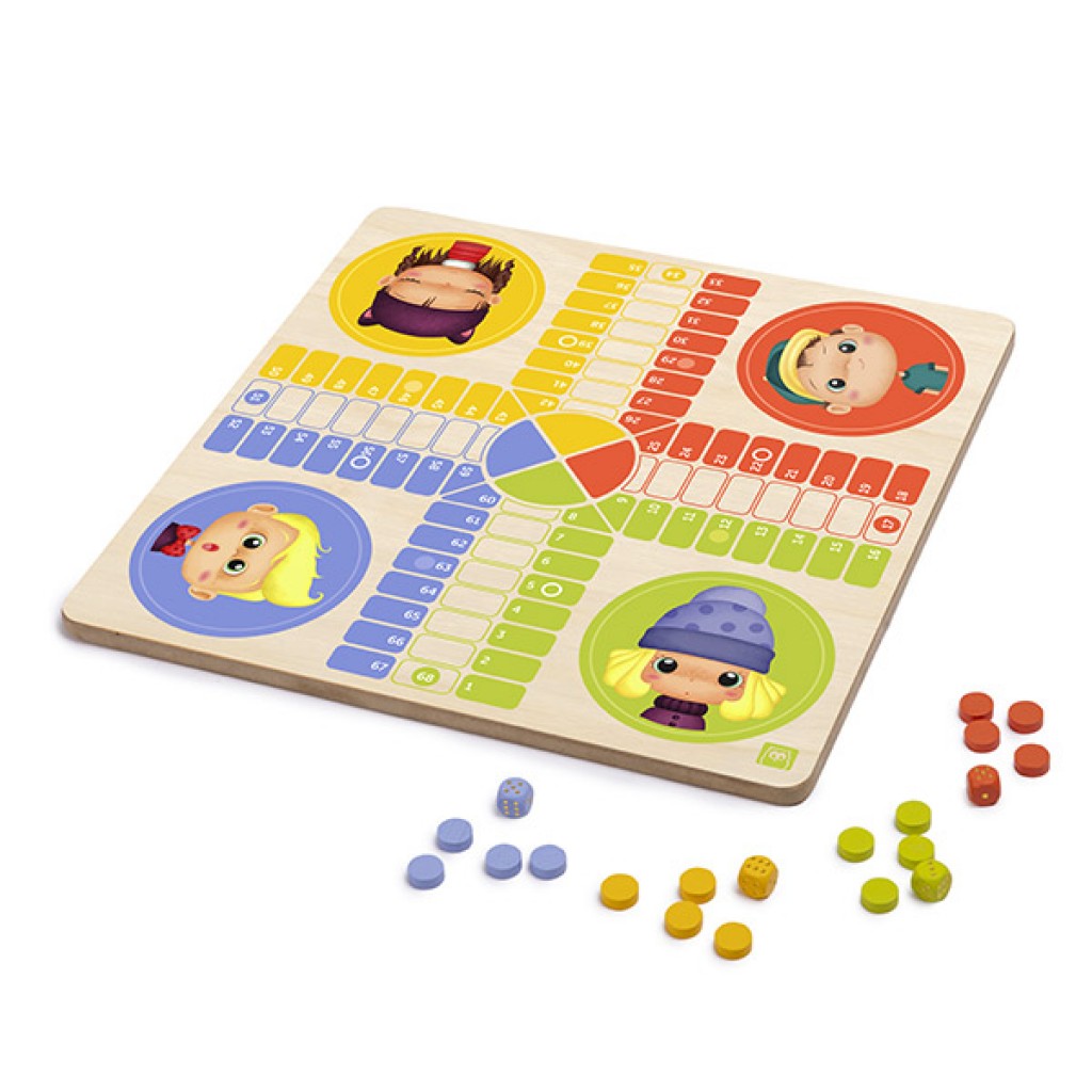 Eurekakids ludo parqués y oca de madera