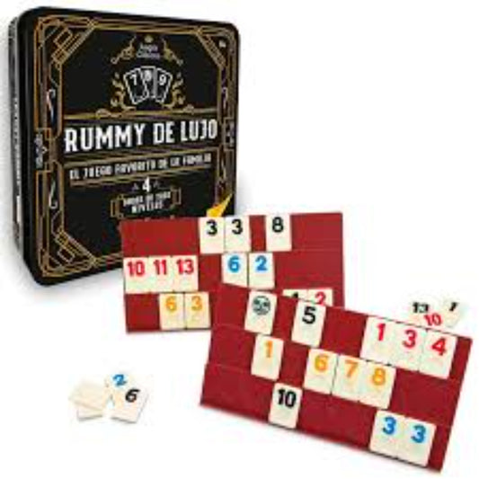 JUEGO DE MESA RUMMY DE LUJO LATA RONDA