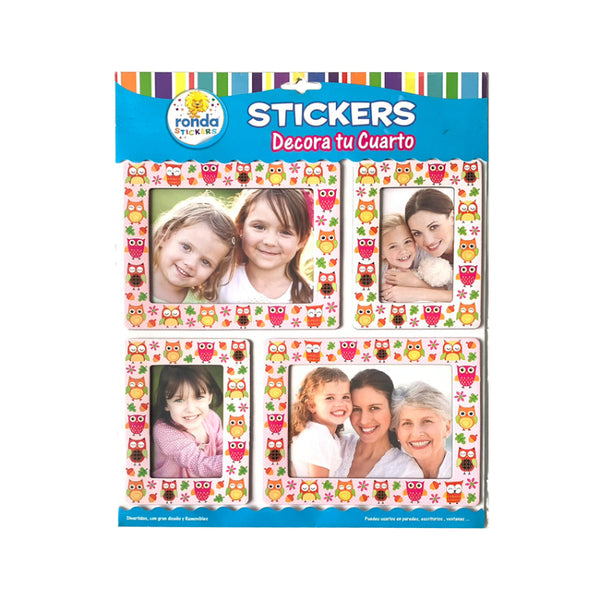 STICKERS DECORATIVOS PORTARRETRATOS BÚHO RONDA