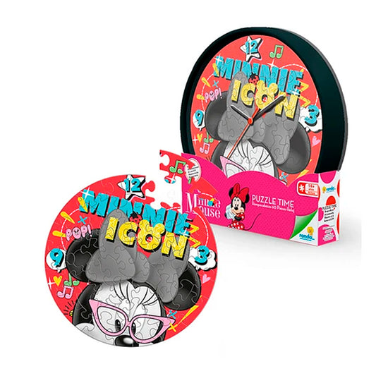 ROMPECABEZAS 60 PIEZAS MINNIE MOUSE RELOJ RONDA
