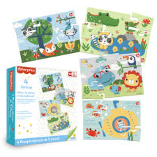ROMPECABEZAS 4 X 9 PIEZAS FISHER-PRICE RONDA