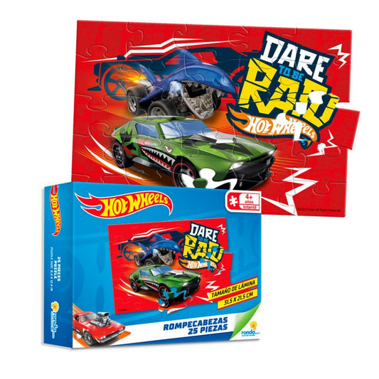 ROMPECABEZAS 25 PIEZAS HOT WHEELS RONDA