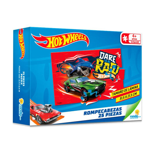 ROMPECABEZAS 25 PIEZAS HOT WHEELS RONDA