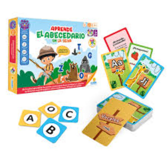JUEGO DE MESA DIDÁCTICO SAFARI ENTRE LETRAS ABC EDUTOYS RONDA