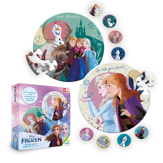 ROMPECABEZAS 25 PIEZAS DOBLE FAZ FROZEN RONDA