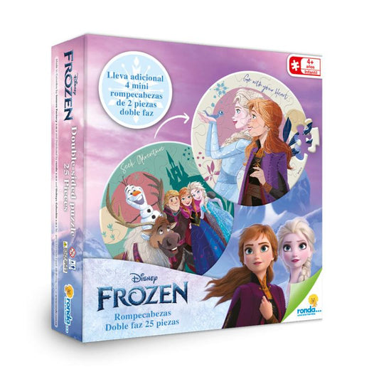ROMPECABEZAS 25 PIEZAS DOBLE FAZ FROZEN RONDA