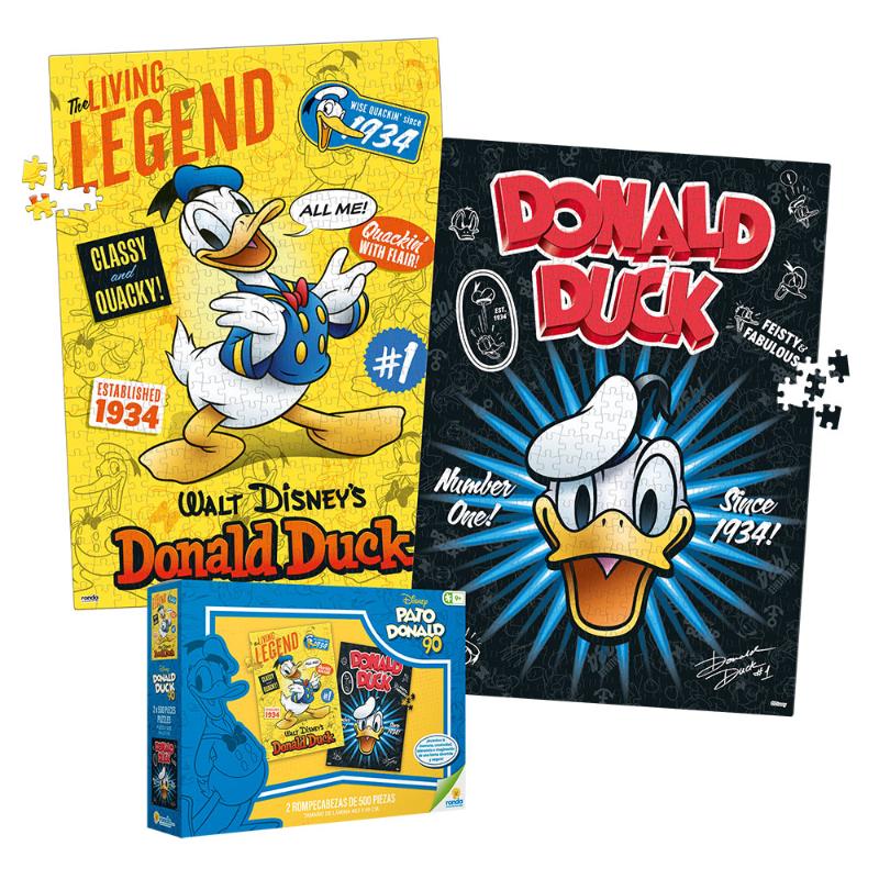 Ronda rompecabezas 2x500 piezas Donald