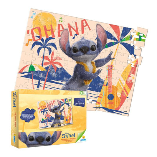 ROMPECABEZAS 100 PIEZAS STITCH RONDA