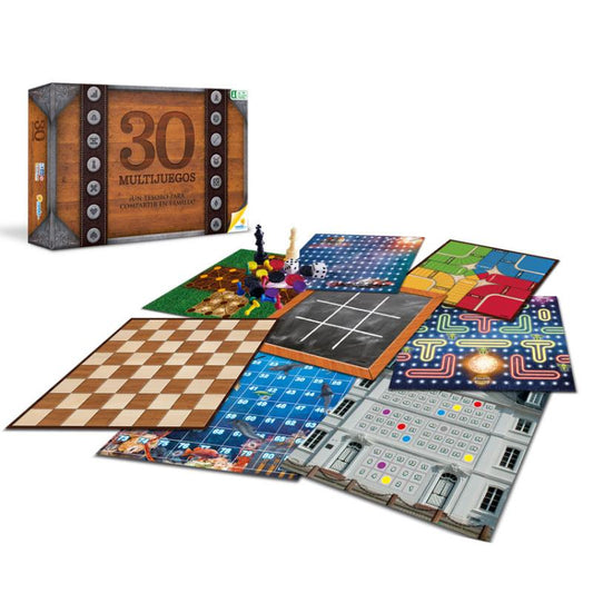 JUEGO DE MESA MULTIJUEGOS ECONÓMICOS 30 JUEGOS RONDA
