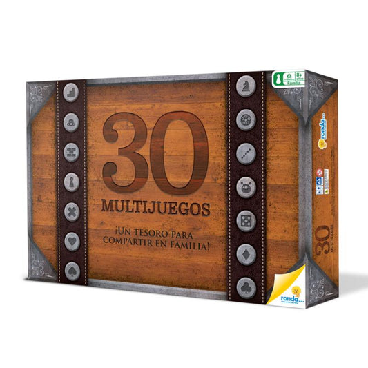 JUEGO DE MESA MULTIJUEGOS ECONÓMICOS 30 JUEGOS RONDA