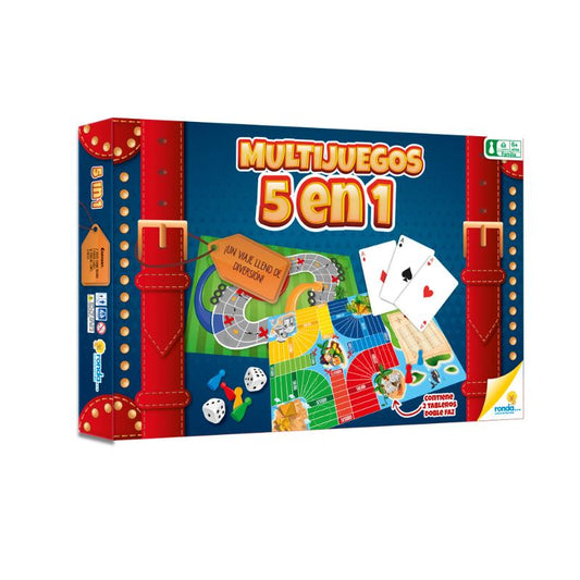 JUEGO DE MESA MULTIJUEGOS 5 EN 1 RONDA