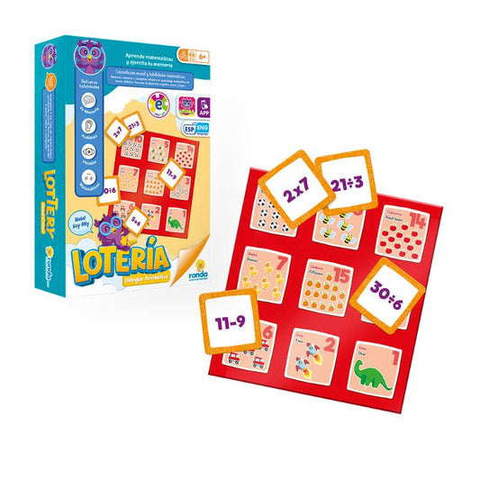 JUEGO DE MESA DIDÁCTICO LOTERÍA ARITMÉTICA RONDA