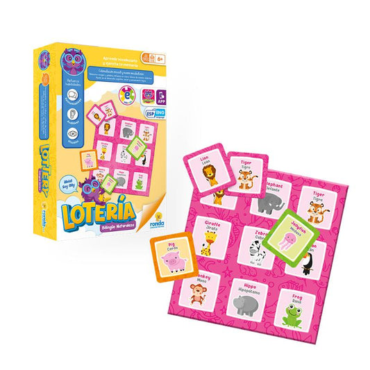 JUEGO DE MESA DIDÁCTICO LOTERÍA BILINGÜE NATURALEZA RONDA