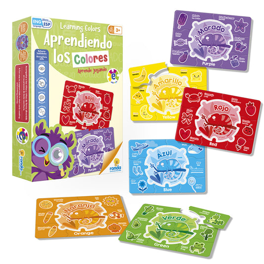 JUEGO DE MESA DIDÁCTICO APRENDIENDO LOS COLORES EDUTOYS RONDA