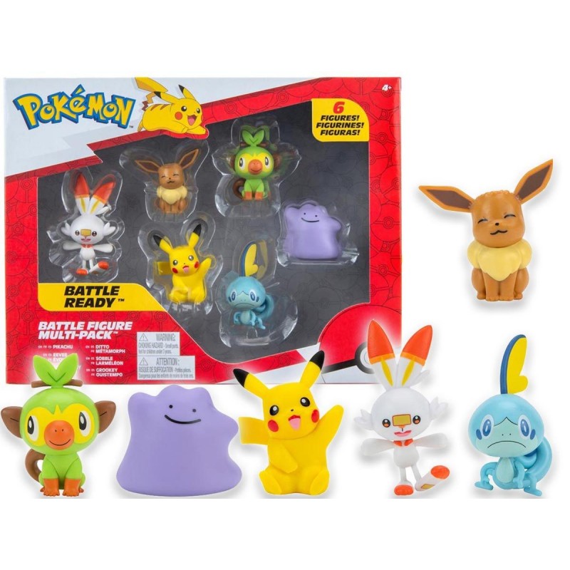 Jazwares Pokemon battle fig. 3" multipack 6 fig.