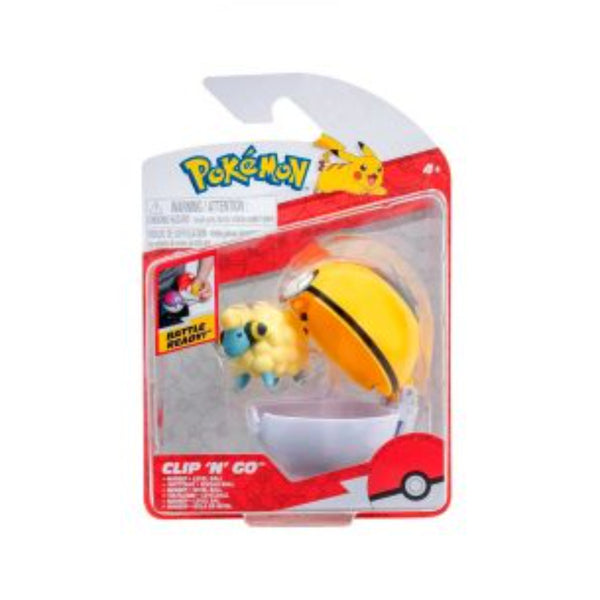 FIGURA POKÉMON CLIP N' GO MAREEP + LEVEL BALL JAZWARES