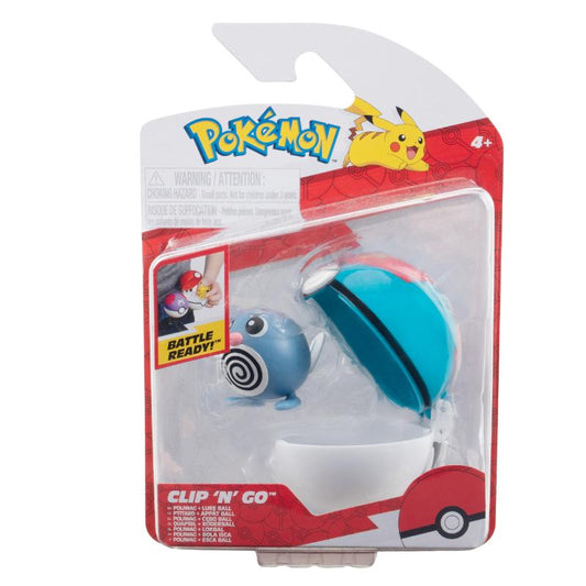 Jazwares Pokémon Clip N Go Poliwag + Lure Ball