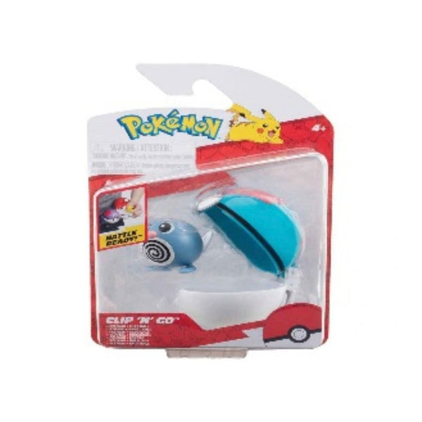FIGURA POKÉMON CLIP N' GO POLIWAG + LURE BALL JAZWARES