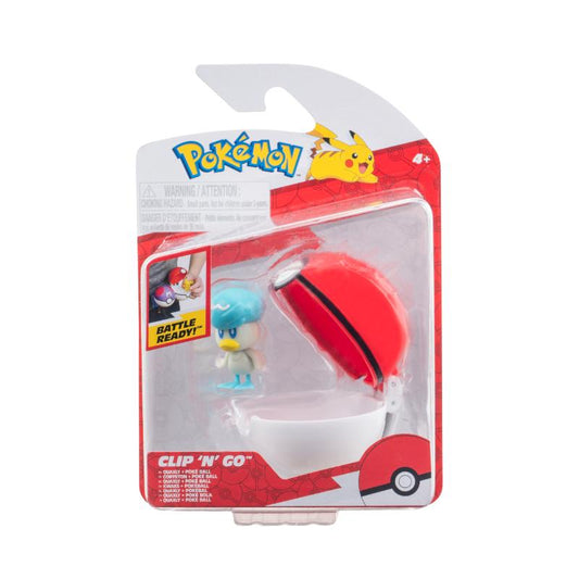 Jazwares Pokémon Clip N Go Quaxly + Poké Ball