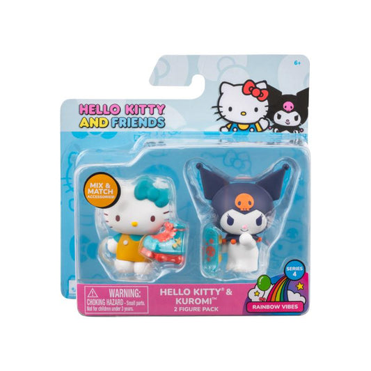 FIGURA HELLO KITTY PACK 2" HELLO KITTY Y KUROMI JAZWARES