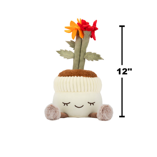 PELUCHE GREENHOUSE 12" MACETA CON MARGARITAS MIXTAS JAZWARES