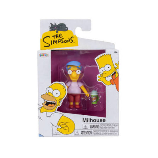 FIGURA 2.5" MILHOUSE CON BATIDO THE SIMPSONS JAKKS