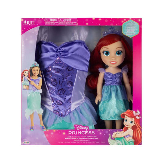 MUÑECA ARIEL Y VESTIDO TALLE L DISNEY PRINCESAS JAKKS