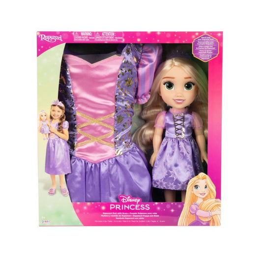 MUÑECA RAPUNZEL Y VESTIDO TALLE L DISNEY PRINCESAS JAKKS