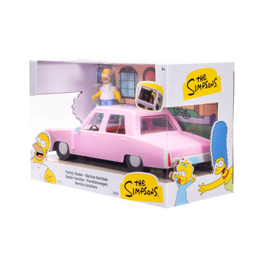FIGURA 2.5" HOMERO CON AUTO SEDÁN THE SIMPSONS JAKKS