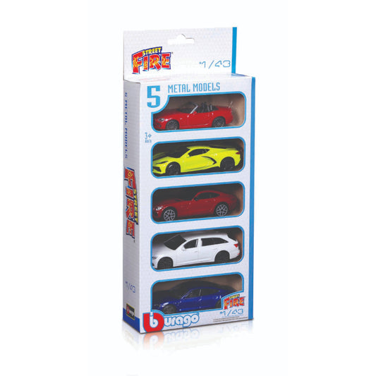 AUTITO STREET FIRE 1:43 SET 5 AUTOS SURTIDO BBURAGO